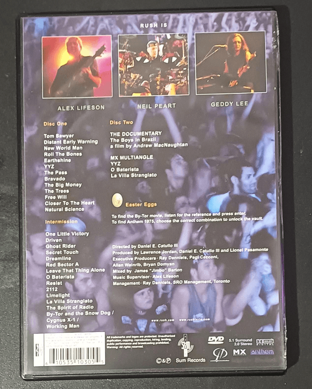 Rush - Rush In Rio

 (DVD duplo)